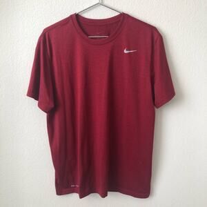 Nike Dri-Fit Solid Heather Red Short Sleeve Tech Tee T-shirt